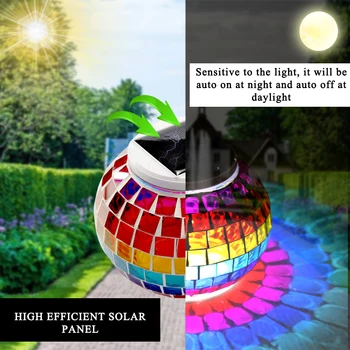 Waterproof Solar light Solar Energy Power Colorful Glass Cover Ball LED Garden Light Color Changing Table Lamps Home Yard Patry
Waterproof Solar light Solar Energy Power Colorful Glass Cover Ball LED Garden Light Color Changing Table Lamps Home Yard Patry