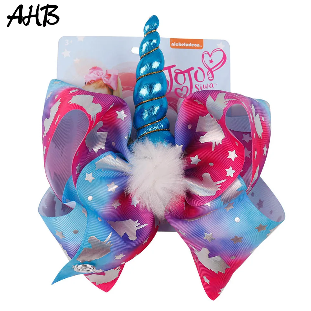 AHB 8" Jumbo Hair Bows for Girls Unicorn Hair Clips Print Ribbon Hairgrips Horn Pompom Kids Party Barrettes Hair Accessories
AHB 8" Jumbo Hair Bows for Girls Unicorn Hair Clips Print Ribbon Hairgrips Horn Pompom Kids Party Barrettes Hair Accessories