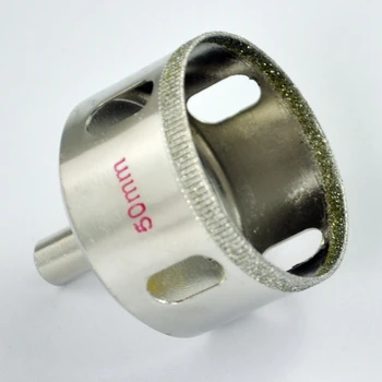 SODIAL(R) Silver Tone Diamond Tipped Glass Drilling Hole Saw 50mm