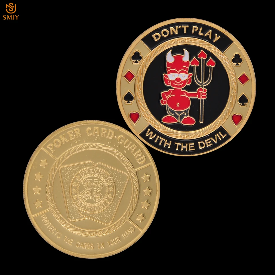 Texas Poker Guard Card "Don't Play With The Devil" Button Casino Token Challenge Coin Gold Plated Poker Guard Souvenir Gift
Texas Poker Guard Card "Don't Play With The Devil" Button Casino Token Challenge Coin Gold Plated Poker Guard Souvenir Gift