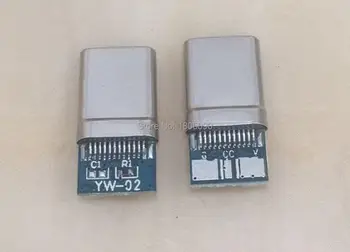 10pcs Type-C connectors for laptop Charger with PCB board 3pin weldin points slightly larger to support thick wires
10pcs Type-C connectors for laptop Charger with PCB board 3pin weldin points slightly larger to support thick wires