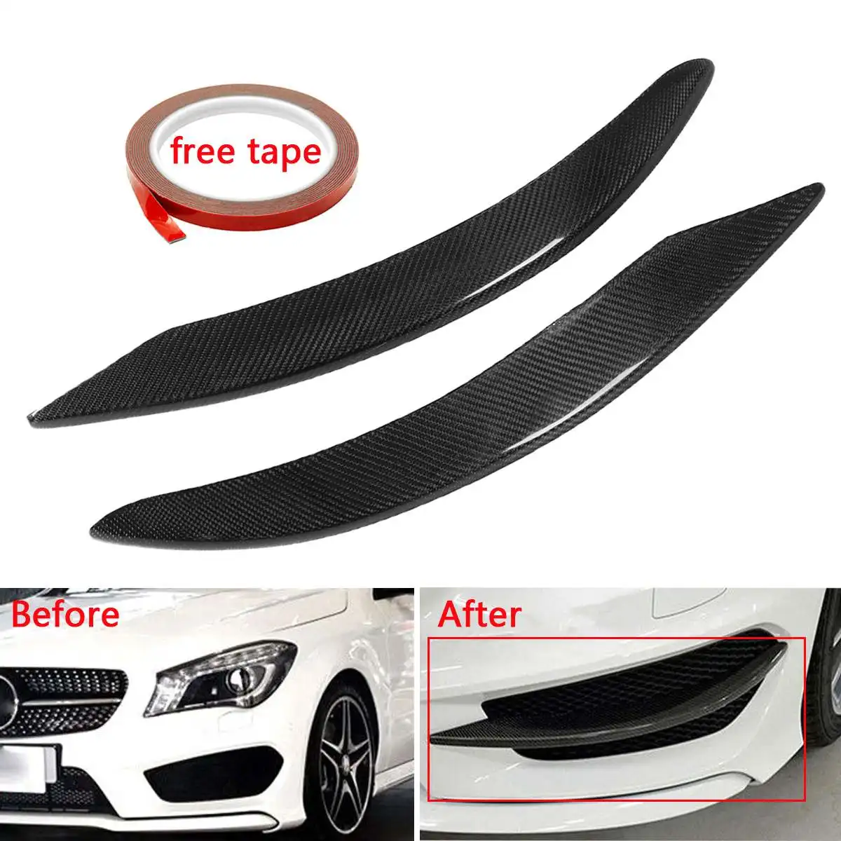High quality 1pair Car Modified Real Carbon Fiber Front lip Splitter Spoiler Cup Flaps for Mercedes for Benz W117 C117 CLA F1010
High quality 1pair Car Modified Real Carbon Fiber Front lip Splitter Spoiler Cup Flaps for Mercedes for Benz W117 C117 CLA F1010