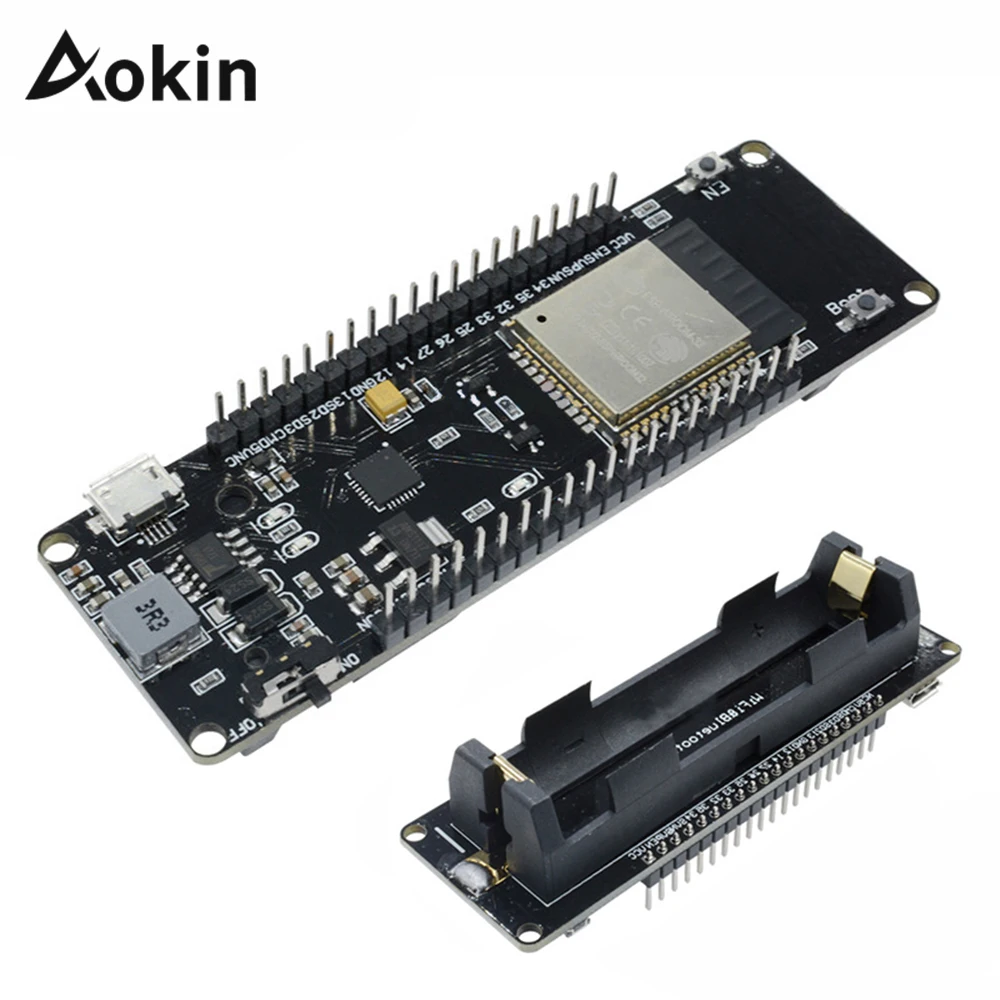 ESP8266 ESP32 ESP-32S For WeMos WiFi Wireless Bluetooth Development Board CP2102 CP2104 Module With 18650 lithium Battery Shield
ESP8266 ESP32 ESP-32S For WeMos WiFi Wireless Bluetooth Development Board CP2102 CP2104 Module With 18650 lithium Battery Shield