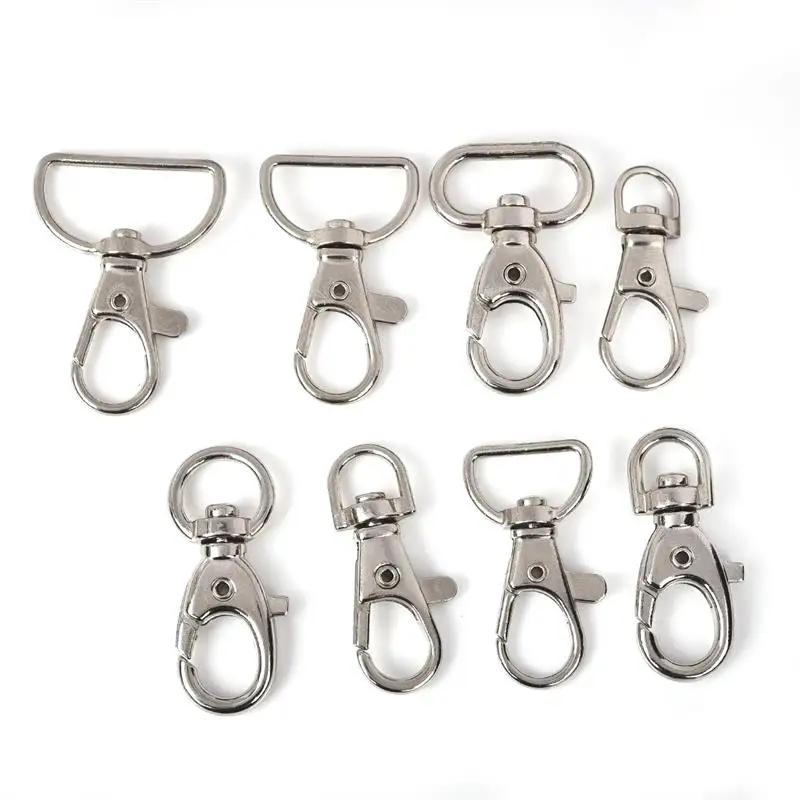 10pcs/Lot D Ring Swivel Lobster Clasp Keychain Alloy Metal Clasps Hooks Handbag Straps Accessories DIY Jewelry Making
10pcs/Lot D Ring Swivel Lobster Clasp Keychain Alloy Metal Clasps Hooks Handbag Straps Accessories DIY Jewelry Making