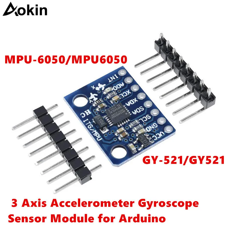 MPU-6050 MPU6050 GY-521 GY521 3 Axis Accelerometer Gyroscope Sensor Module 16Bit AD Converter Data Output DIY Kit for Arduino
MPU-6050 MPU6050 GY-521 GY521 3 Axis Accelerometer Gyroscope Sensor Module 16Bit AD Converter Data Output DIY Kit for Arduino