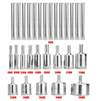 28pcs Diamond Hollow Drill Hole Saw Drill Bit Glass Opener Power Tools for Tile Ceramic Glass Drilling Marble Cutter 6-50mm
28pcs Diamond Hollow Drill Hole Saw Drill Bit Glass Opener Power Tools for Tile Ceramic Glass Drilling Marble Cutter 6-50mm