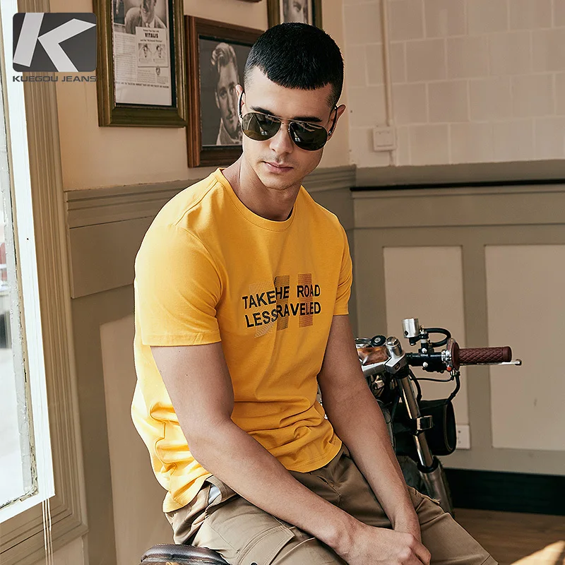Summer 2019 Men T Shirt 100% Cotton Print Letter Blue Yellow For Man Fashion Short Sleeve Slim Fit T-shirt Male Tee Shirt 5904 
Summer 2019 Men T Shirt 100% Cotton Print Letter Blue Yellow For Man Fashion Short Sleeve Slim Fit T-shirt Male Tee Shirt 5904