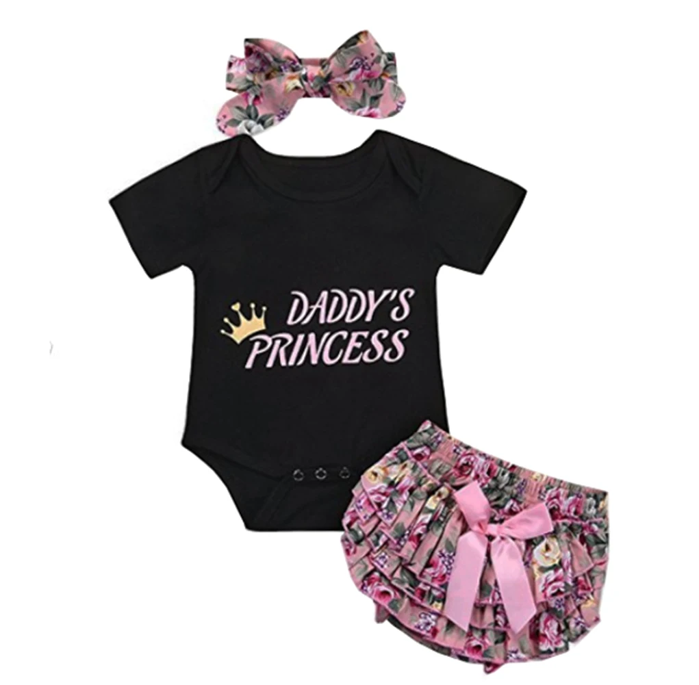 3pcs Set Infant Baby Girls Daddy'S Little Princess And My Mommy Bodysuits Summer Clothing Short Sleeve Romper Top Outfits
3pcs Set Infant Baby Girls Daddy'S Little Princess And My Mommy Bodysuits Summer Clothing Short Sleeve Romper Top Outfits