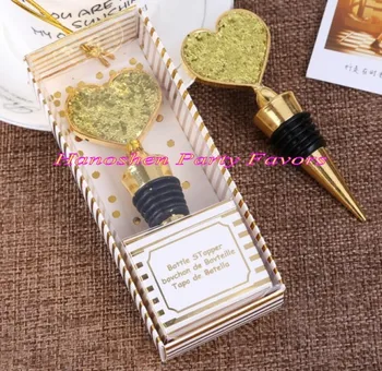 (20 Pieces/Lot) Wedding souvenirs of Glitter Love Heart Wine Bottle Stopper Favors for Bridal showers and Gold Party Favors
(20 Pieces/Lot) Wedding souvenirs of Glitter Love Heart Wine Bottle Stopper Favors for Bridal showers and Gold Party Favors