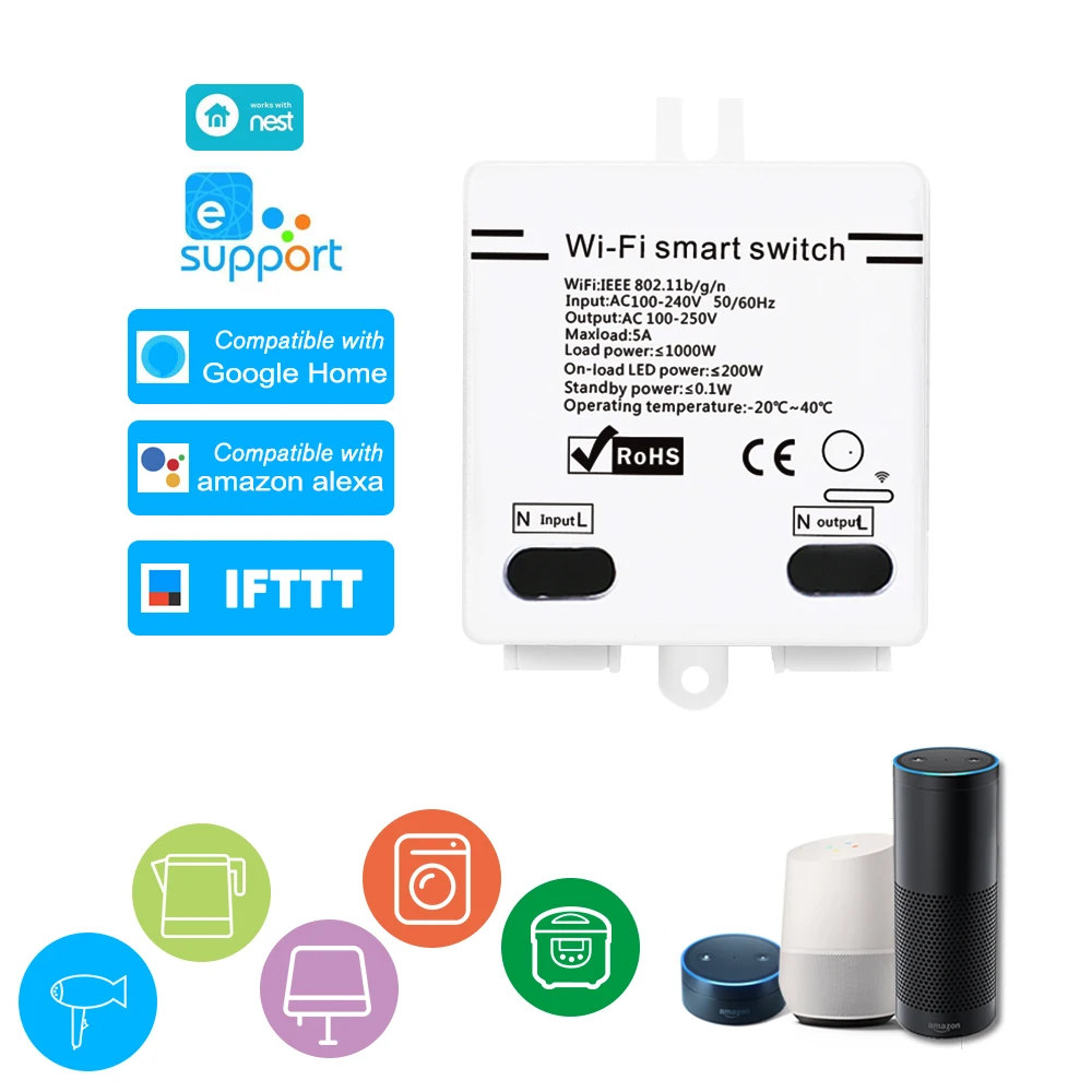 eWelink Wifi Switch Timing Function Smart Home Automation Modules Voice Smart Remote Control for Amazon Alexa Google Home
eWelink Wifi Switch Timing Function Smart Home Automation Modules Voice Smart Remote Control for Amazon Alexa Google Home