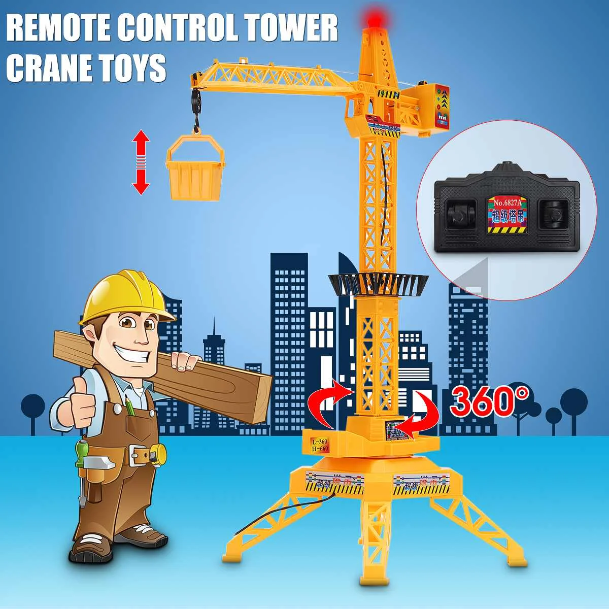 1:64 Remote Control Crane Kids Boys Radio Remote Controlled RC Tower Crane Construction Site Vehicle Toy
1:64 Remote Control Crane Kids Boys Radio Remote Controlled RC Tower Crane Construction Site Vehicle Toy
