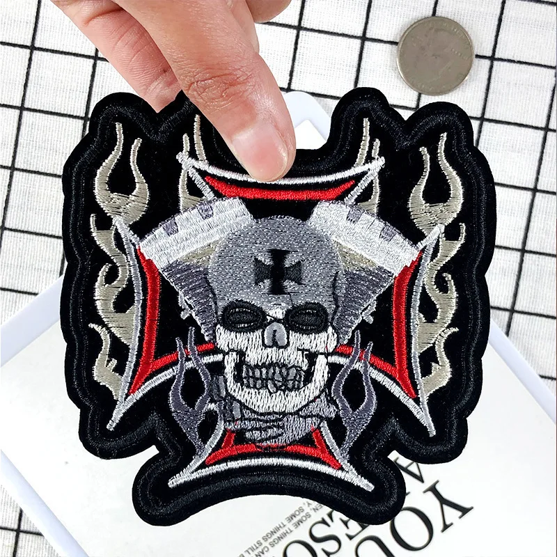 Fine Morale Wings Skull Patches Iron On Biker Punk Style Back Patches Badge Motorcycle Embroidery Patches For Clothes Parches
Fine Morale Wings Skull Patches Iron On Biker Punk Style Back Patches Badge Motorcycle Embroidery Patches For Clothes Parches