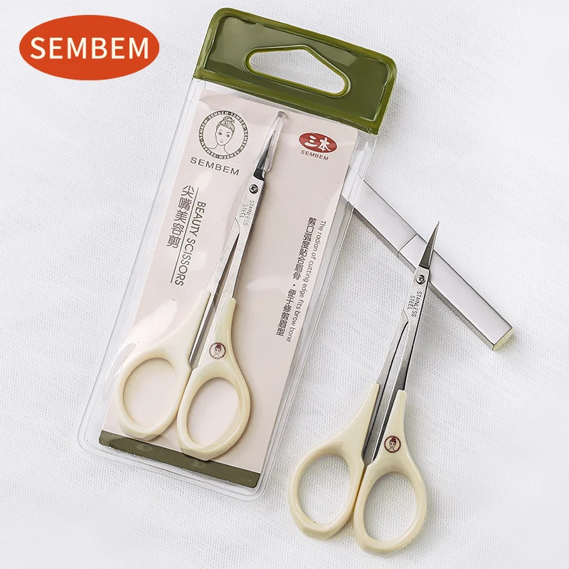 SEMBEM Slim Sharp Tip Makeup Eyebrow Scissors Stainless Steel Curved Tip Beauty Scissors Small Manicure Trimming Scissors
SEMBEM Slim Sharp Tip Makeup Eyebrow Scissors Stainless Steel Curved Tip Beauty Scissors Small Manicure Trimming Scissors