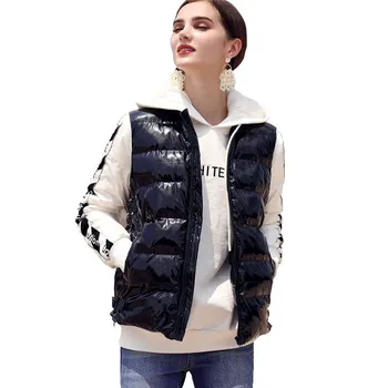 Winter Black Shiny Face Collar Down Puffer Jacket Vest Female 2018 New Thin Warm Slim Fashion Personality Coat Women Gilet HJ83
Winter Black Shiny Face Collar Down Puffer Jacket Vest Female 2018 New Thin Warm Slim Fashion Personality Coat Women Gilet HJ83