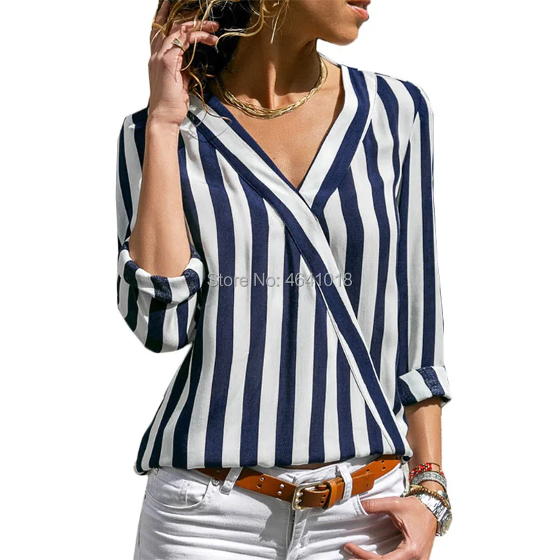 Striped Blouse Shirt Woman 2018 Casual Long Sleeve Blouse Sexy V Neck Ladies Tops Plus Size Tops Shirt Blusas Mujer De Moda 2019
Striped Blouse Shirt Woman 2018 Casual Long Sleeve Blouse Sexy V Neck Ladies Tops Plus Size Tops Shirt Blusas Mujer De Moda 2019