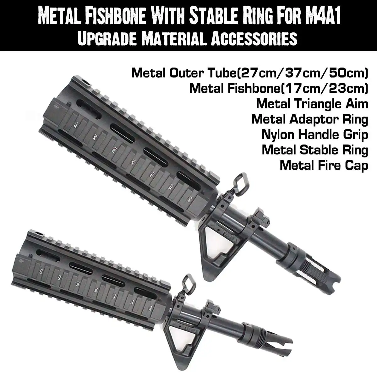 

Metal Fishbone Upgrade Material 17cm for JinMing Gen8 M4A1 Gel Ball Blasting Outdoor Toy Water Gu n Fishbone