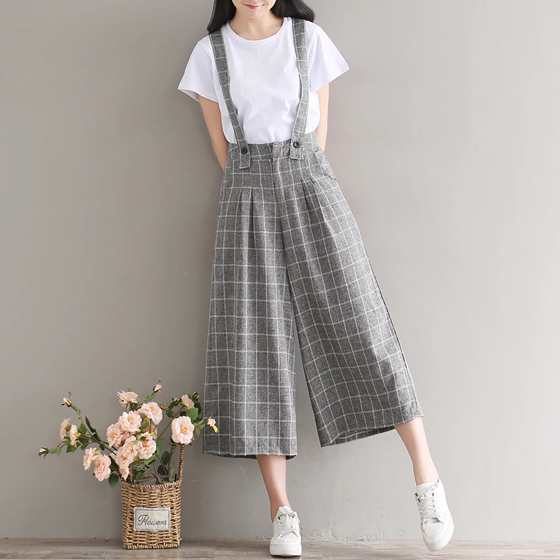 #1166 Summer Lattice Wide Leg Pants School High Waist Vintage Harajuku Rompers Womens Jumpsuit Large Size Overalls For Women
#1166 Summer Lattice Wide Leg Pants School High Waist Vintage Harajuku Rompers Womens Jumpsuit Large Size Overalls For Women