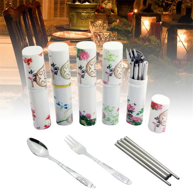 3PCS Chinese Style Cutlery Set Portable Stainless Steel Fork Chopsticks Boxed Spoon Set Delivered In Random Color
3PCS Chinese Style Cutlery Set Portable Stainless Steel Fork Chopsticks Boxed Spoon Set Delivered In Random Color