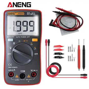 ANENG AN8004 Digital 2000 Counts Multimeter AC/DC Ammeter Voltmeter Resistance Frequency Capacitance Meter + Test Lead Set
ANENG AN8004 Digital 2000 Counts Multimeter AC/DC Ammeter Voltmeter Resistance Frequency Capacitance Meter + Test Lead Set