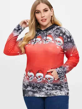 Wipalo Plus Size Christmas Skulls Snowflake Pullover Hoodie Women Casual Long Sleeve Hooded Front Pocket Hoodie Big Size Clothes
Wipalo Plus Size Christmas Skulls Snowflake Pullover Hoodie Women Casual Long Sleeve Hooded Front Pocket Hoodie Big Size Clothes
