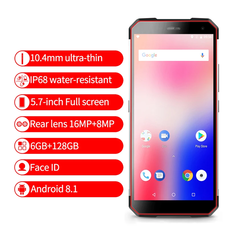 Ioutdoor X Двойной 4G Sim Смартфон Android 8 1 Oreo 5 7 &quot18:9 IP68 Водонепроницаемый мобильного