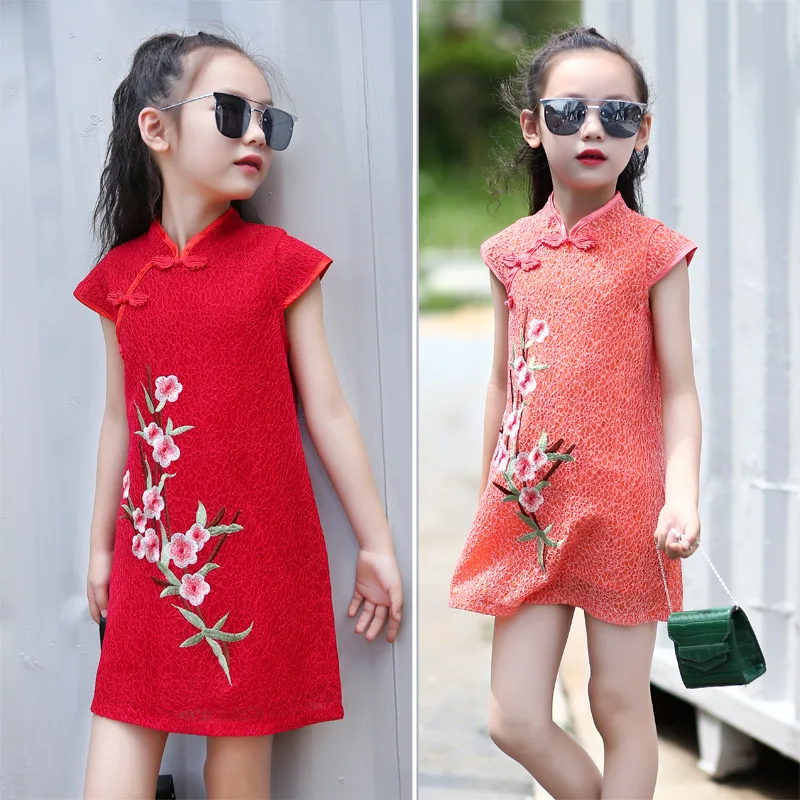 girls dress kids clothes 2019 Summer New Cheongsam Lace Embroidered Retro Baby Clothes Short Sleeve Cheongsam Dress 3-12 years
girls dress kids clothes 2019 Summer New Cheongsam Lace Embroidered Retro Baby Clothes Short Sleeve Cheongsam Dress 3-12 years