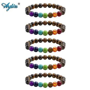 Ayliss Wholesale 7 Chakras Gem Stone Bracelet Natural Stone Crystal Reiki Healing Balancing Round Bead Strech Bracelets Jewelry
Ayliss Wholesale 7 Chakras Gem Stone Bracelet Natural Stone Crystal Reiki Healing Balancing Round Bead Strech Bracelets Jewelry