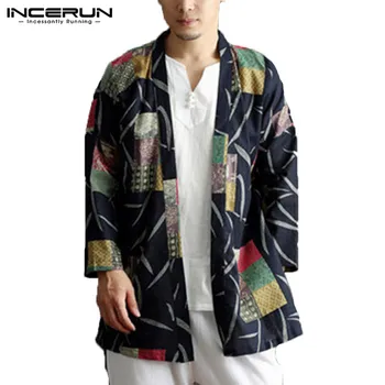 INCERUN Chinese Style Men Trench Coat Printed Long Sleeve Ethnic Cotton Pockets Outerwear Men Cardigan Jackets Cloak Plus Size
INCERUN Chinese Style Men Trench Coat Printed Long Sleeve Ethnic Cotton Pockets Outerwear Men Cardigan Jackets Cloak Plus Size