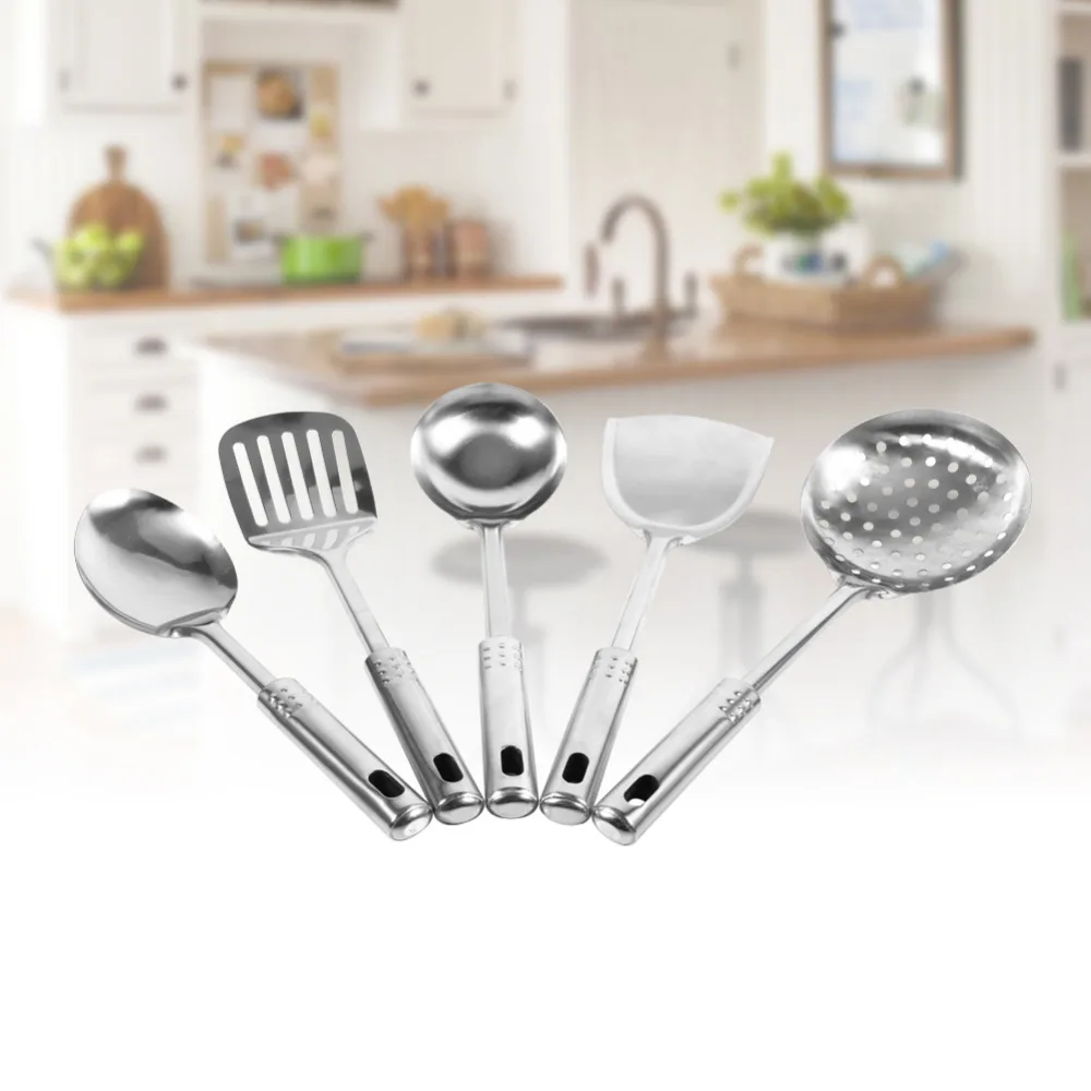 5Pcs/set Kitchen Gadget Multi-functional Kitchen Utensil Set Stainless Steel Spoons Shovel Spatula Cooking Tools
5Pcs/set Kitchen Gadget Multi-functional Kitchen Utensil Set Stainless Steel Spoons Shovel Spatula Cooking Tools