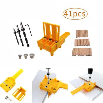 41Pcs /set DIY Woodworking Locator Pocket Hole Cutter Drill Guide Wood Tenon Set Oblique Drill Kit For Pocket Hole Cutter
41Pcs /set DIY Woodworking Locator Pocket Hole Cutter Drill Guide Wood Tenon Set Oblique Drill Kit For Pocket Hole Cutter