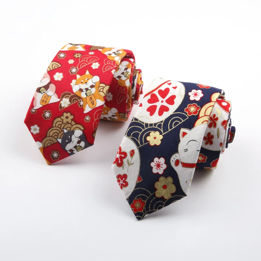 2020 New Lucky Cat Waves Retro Hot Stamping Tie Creative Fun Tide 7CM Tie Female Boys Tie Spot Fashion Personality Trend
2020 New Lucky Cat Waves Retro Hot Stamping Tie Creative Fun Tide 7CM Tie Female Boys Tie Spot Fashion Personality Trend