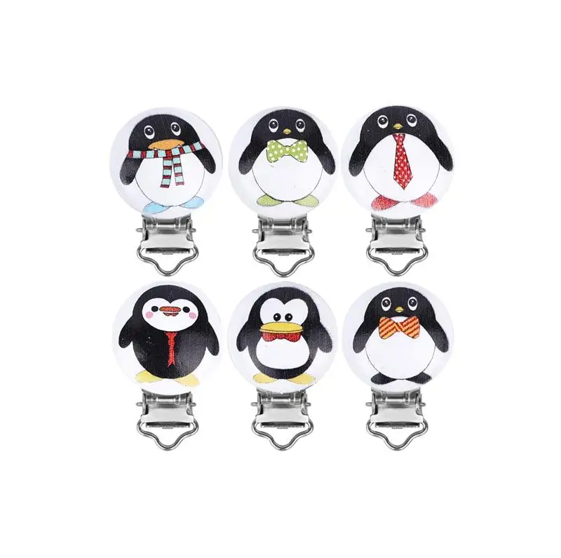 5pcs/Set Cute Penguin Wood Pacifier Clips Nipple Clasp For Kids Clothing Pacifier Accessories
5pcs/Set Cute Penguin Wood Pacifier Clips Nipple Clasp For Kids Clothing Pacifier Accessories