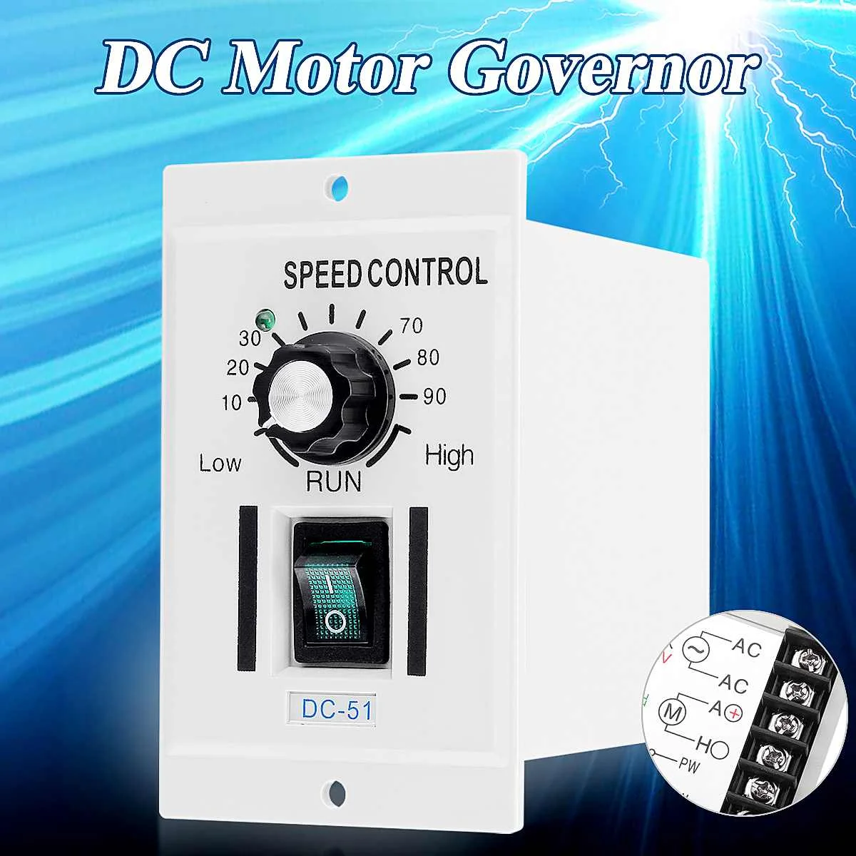 AC 220V Electric 12V DC Motor Speed Controller Rotary Knob Voltage Regulator Controller DC Motor Variable Control DC 0-90V
AC 220V Electric 12V DC Motor Speed Controller Rotary Knob Voltage Regulator Controller DC Motor Variable Control DC 0-90V
