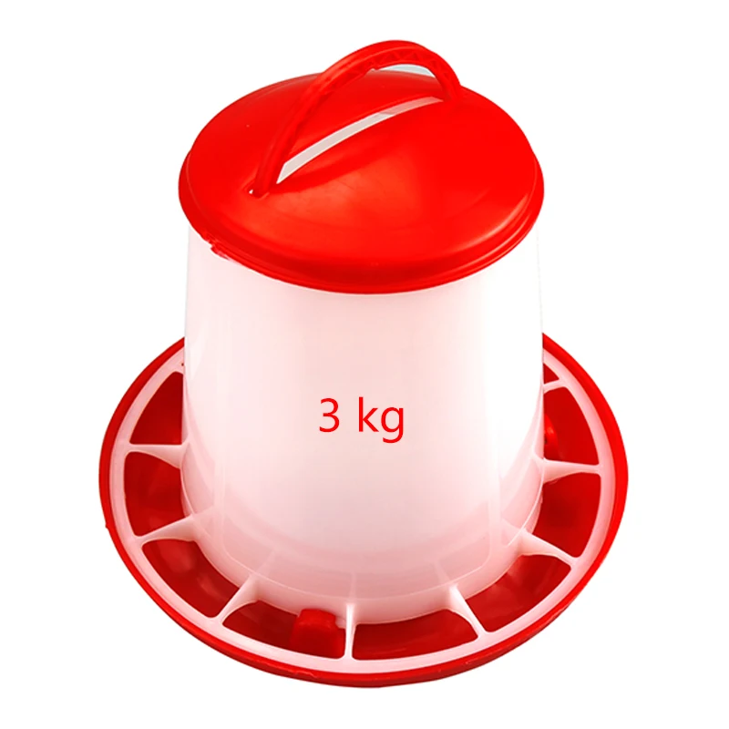 New Poultry Chicken Feeders 3kg / 6kg Feeding Bucket Chicken Duck Ground Fountain Quail Feed Bucket Poultry feeding tools
New Poultry Chicken Feeders 3kg / 6kg Feeding Bucket Chicken Duck Ground Fountain Quail Feed Bucket Poultry feeding tools