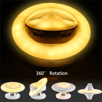 Led Rechargeable Flying Saucer Type Shape Rotatable Body Sensor Night Light Bed Light Wall Lamp
Led Rechargeable Flying Saucer Type Shape Rotatable Body Sensor Night Light Bed Light Wall Lamp
