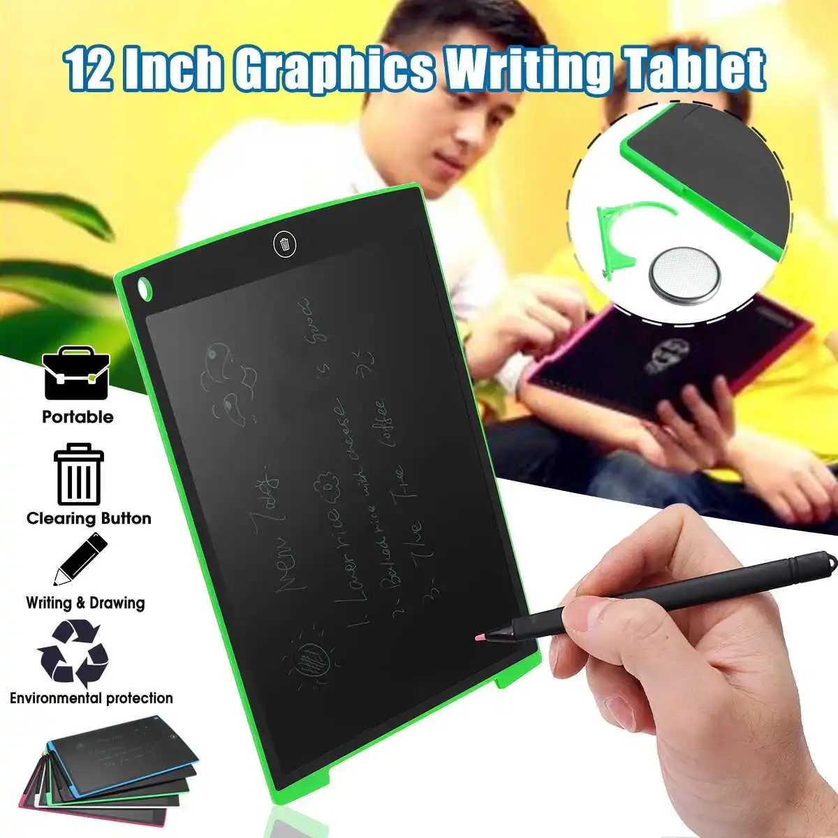 12 LCD Writing Tablet Pads for Boogie Board Jot Style eWriter Boards LCD Handwriting Pad Kids Writing Board Children Gifts
12 LCD Writing Tablet Pads for Boogie Board Jot Style eWriter Boards LCD Handwriting Pad Kids Writing Board Children Gifts