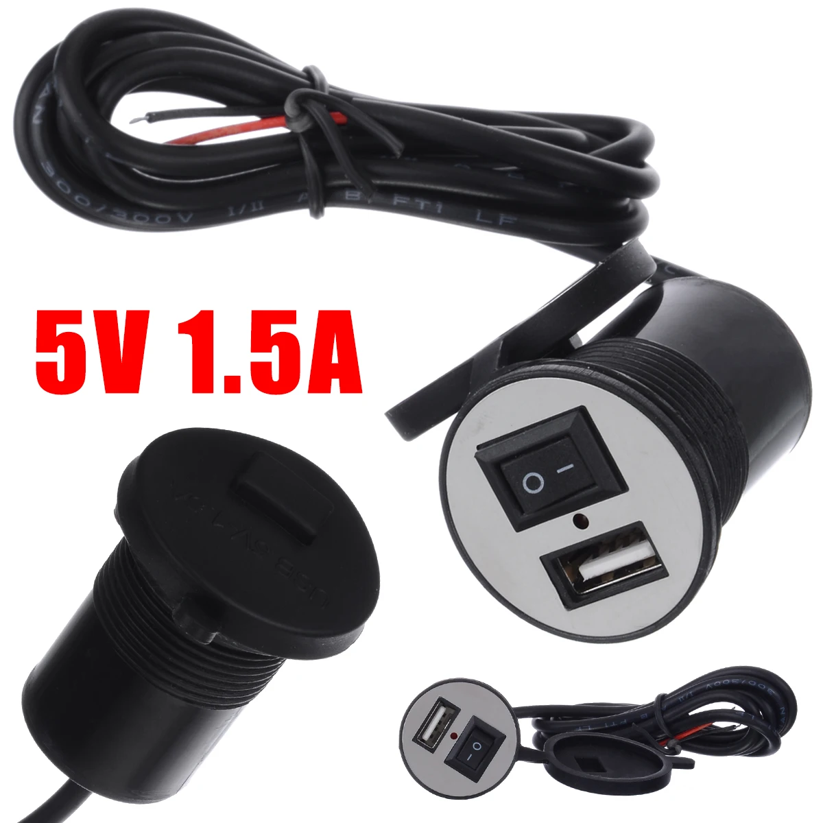 Waterproof Car Motorcycle Bike USB Cell Phone Power Charger Adapter With Switch USB Charger for Universal Mobile Phone
Waterproof Car Motorcycle Bike USB Cell Phone Power Charger Adapter With Switch USB Charger for Universal Mobile Phone