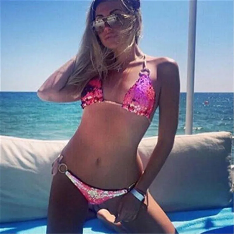 Sexy Low Waist Bikinis 2019 Womens Padded Push-up Bikini Set Beach Swimsuit Sequins Bathing Suit Swimwear Beachwear
Sexy Low Waist Bikinis 2019 Womens Padded Push-up Bikini Set Beach Swimsuit Sequins Bathing Suit Swimwear Beachwear