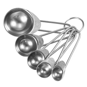 1 Set of 5 Measuring Spoons Stainless Steel Nested Baking Teaspoons Tablespoons for Dry and Liquid Ingredients Flavors
1 Set of 5 Measuring Spoons Stainless Steel Nested Baking Teaspoons Tablespoons for Dry and Liquid Ingredients Flavors