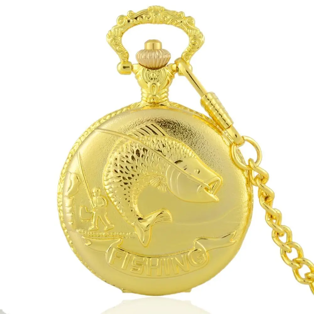 Fishing Theme Full Hunter Quartz Engraved Fob Retro Pendant Pocket Watch Chain Gift
Fishing Theme Full Hunter Quartz Engraved Fob Retro Pendant Pocket Watch Chain Gift