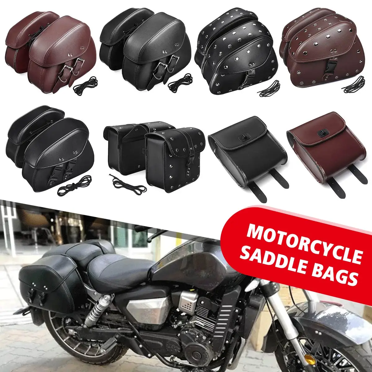 Universal Motorcycle Saddlebag PU Leather saddle Motorcycle bag suitcase For Sportster XL883 XL1200 Iron Dyna Tool Bag
Universal Motorcycle Saddlebag PU Leather saddle Motorcycle bag suitcase For Sportster XL883 XL1200 Iron Dyna Tool Bag
