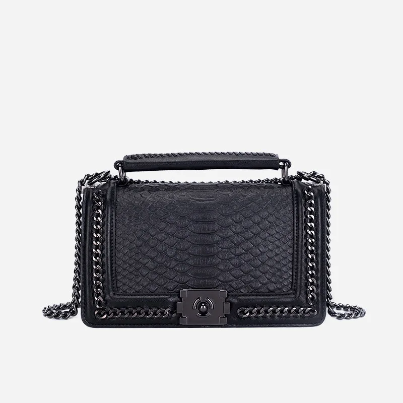 Genuine Leather Snake Crossbody Woman Small Leopard Bag Chain Shoulder Handbag Luxury Handbags Chic Women Tote Bags Designer 
Genuine Leather Snake Crossbody Woman Small Leopard Bag Chain Shoulder Handbag Luxury Handbags Chic Women Tote Bags Designer