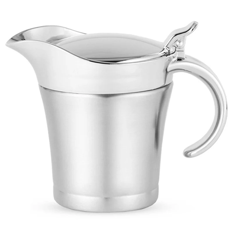 450Ml Stainless Steel Thermal Gravy Pot Sauce Jug Sauce Pot Double-Layer Insulated Juice Bucketkitchen Supplies J2Y
450Ml Stainless Steel Thermal Gravy Pot Sauce Jug Sauce Pot Double-Layer Insulated Juice Bucketkitchen Supplies J2Y
