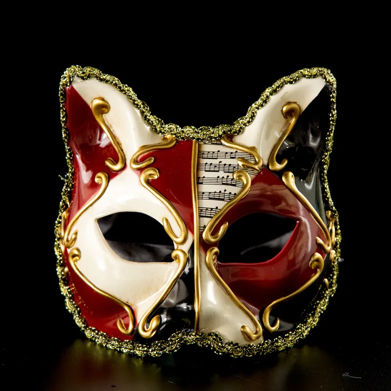 Необычная модная Очаровательная кружевная маска в виде котенка из венецианской