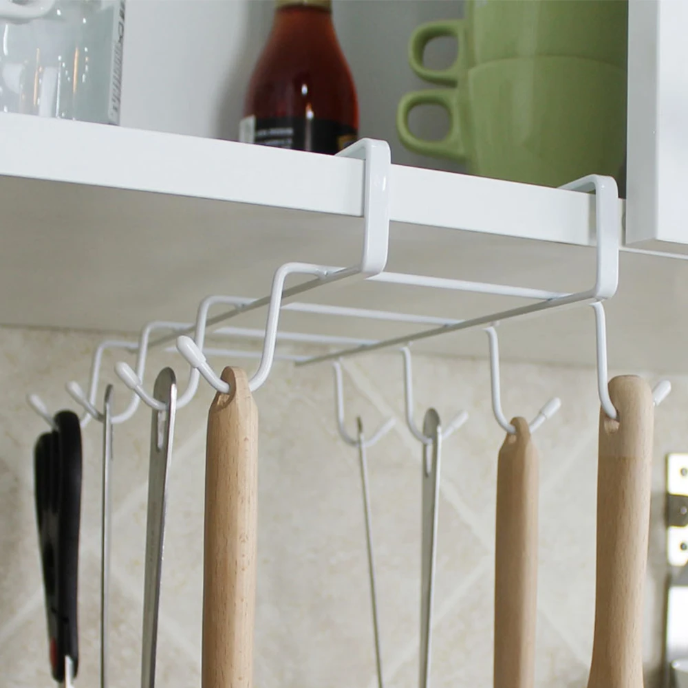 Kitchen Storage Rack Cupboard Hanging Coffee Cup Organizer Closet Clothes Shelf Hanger Wardrobe Glass Mug Holder with 8 Hooks
Kitchen Storage Rack Cupboard Hanging Coffee Cup Organizer Closet Clothes Shelf Hanger Wardrobe Glass Mug Holder with 8 Hooks