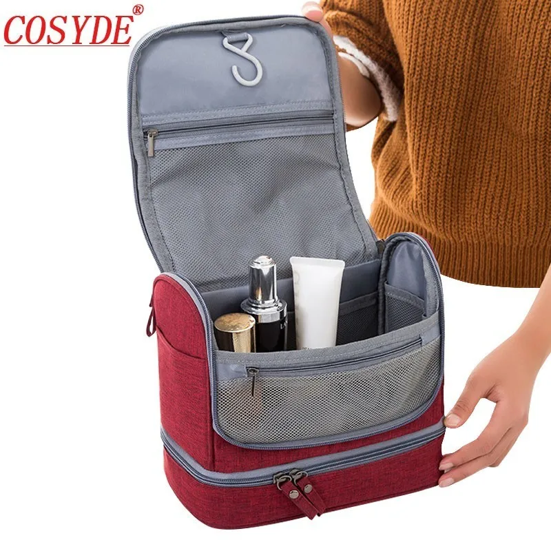 Portable Hanging Toiletry Bag For Men Dry And Wet Separation Travel Cosmetic Bag Waterproof Oxford Women Makeup Bag Organizer 
Portable Hanging Toiletry Bag For Men Dry And Wet Separation Travel Cosmetic Bag Waterproof Oxford Women Makeup Bag Organizer