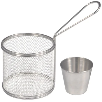 4Pcs Of Set Mini Round Fries Basket Oil Strainer French Fries Chef Kitchen Basket Frying Net Colander Kitchen Accessories
4Pcs Of Set Mini Round Fries Basket Oil Strainer French Fries Chef Kitchen Basket Frying Net Colander Kitchen Accessories