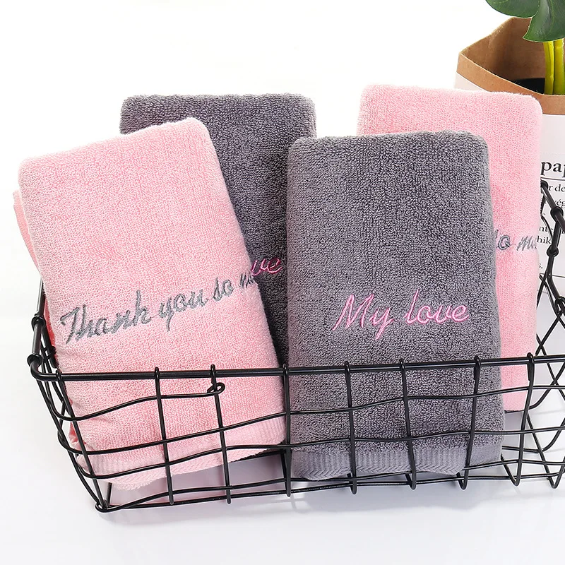2pcs/set Thick Soft Face Towels Pink Gray Embroidery Washcloth Plush Water Absorbent Hand Towels Printed Letters Couple's Towels
2pcs/set Thick Soft Face Towels Pink Gray Embroidery Washcloth Plush Water Absorbent Hand Towels Printed Letters Couple's Towels