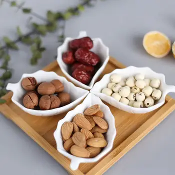 Creative 4 In 1 Ceramic Dishes Set Leaf Heart Shaped High Temperature Resistant Pudding Dessert Condiment With Wooden Tray
Creative 4 In 1 Ceramic Dishes Set Leaf Heart Shaped High Temperature Resistant Pudding Dessert Condiment With Wooden Tray