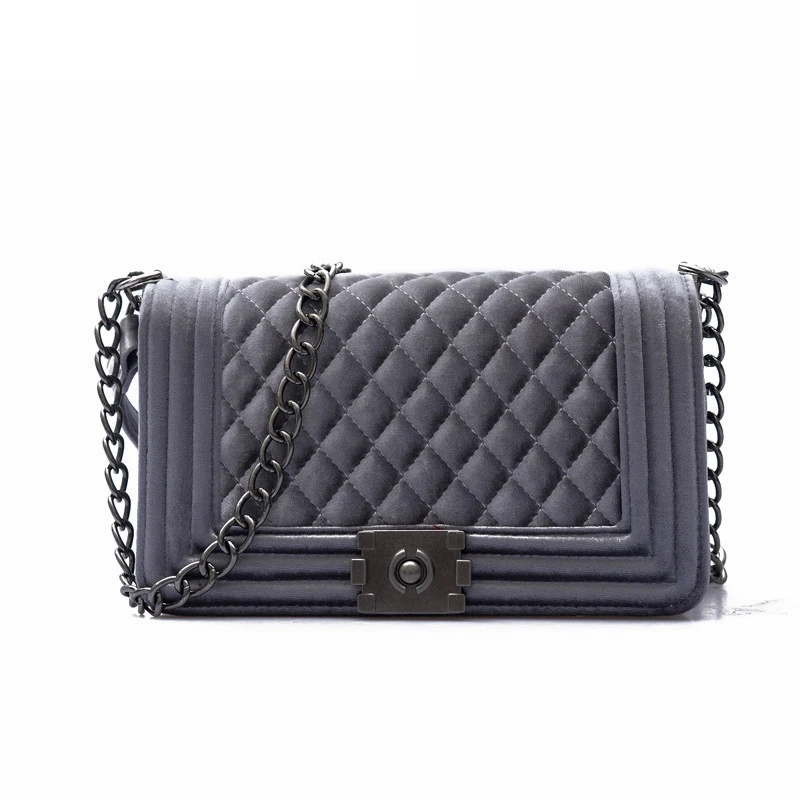 Bags quilted chain bag velvet women's handbags Femme ladies shoulder bag Diamond lattice messenger bag bolsa feminina sac a
Bags quilted chain bag velvet women's handbags Femme ladies shoulder bag Diamond lattice messenger bag bolsa feminina sac a